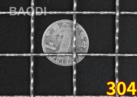Anti fio frisado ácido Mesh Decorative Woven Aluminum do furo quadrado