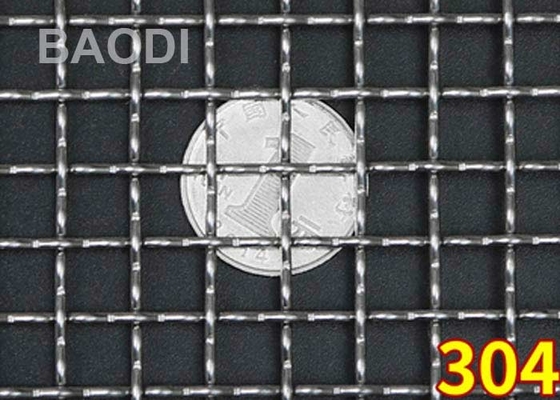 304 fio frisado de aço inoxidável tecido Mesh Structure Firm