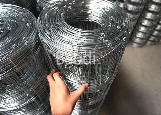 Cerca tecida galvanizada Rolls 6" do campo do fio de metal cerco agrícola do espaço do furo da malha