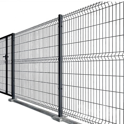 Grelha de malha de arame soldado de proteção de limite revestida de PVC galvanizado para vedação esportiva de barreira exterior