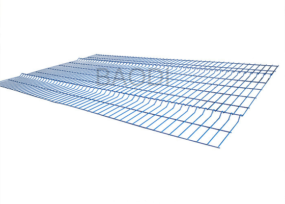 Rede soldada revestida PVC da cerca de fio com cor azul para o cerco da estrada