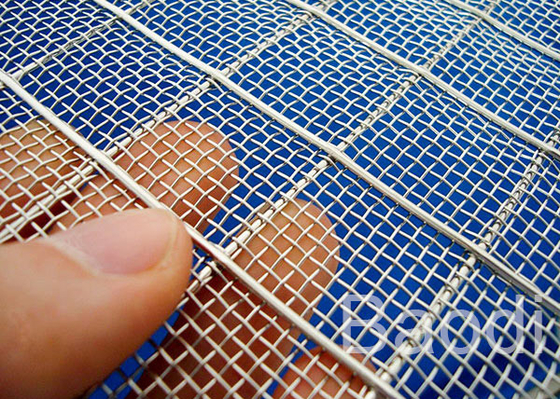 Altura frisada galvanizada 0.4mm de mineração tecida da rede de arame 1.5m do apoio