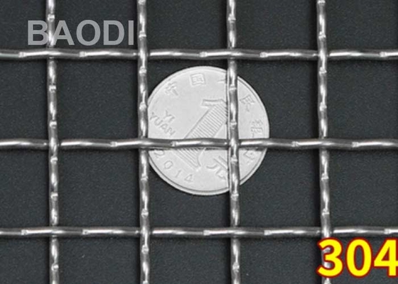 O aço da tela 304L da mineração frisou o fio Mesh Square Woven