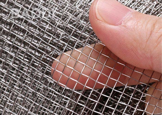 Tela tecida construção 316 Mesh Alkali Resisting frisado de aço inoxidável