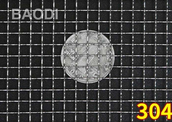 Furos de quadrado fio frisado tecido 18 polegadas Mesh Stainless Steel Rolls