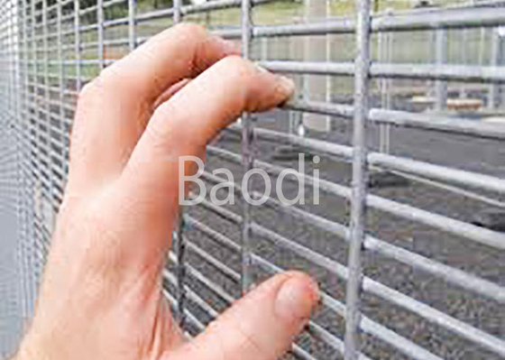 Vinil cinzento anti cerca revestida da malha da escalada para resistente cortado segurança da prisão