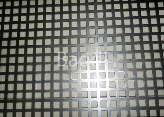 Folha de metal perfurada galvanizada eletro com teste padrão de furo quadrado, placa de aço perfurada