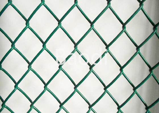 Rolo plástico verde da cerca da malha do elo de corrente para bancos de rio/jardim/aeroporto