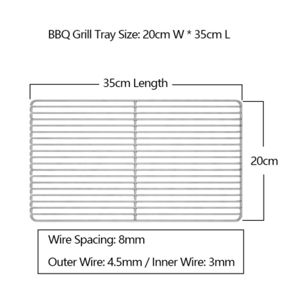 Rack de cozinha de aço inoxidável personalizado para Grill de Carvão Especialista Grilling Feito sem esforço e resistente ao calor