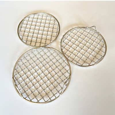 Outros acessórios Grill de churrasco sem fumo reutilizável Grelha de painel redondo Diâmetro 13-60cm para churrasco saudável e fácil
