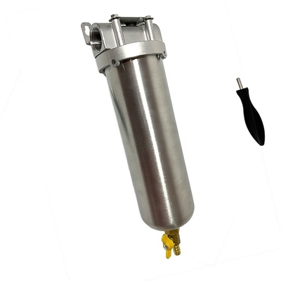2000ml Capacidade de 10 polegadas de aço inoxidável filtro de água de pré-filtragem de casa para aplicações de filtragem de cartucho único