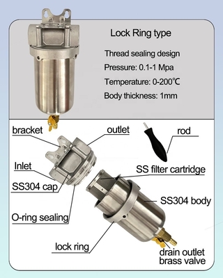 Fonte de alimentação manual DEF Filter Housing Integrated Drain Valve for Easy Maintenance of 1stage Diesel Fluid Management