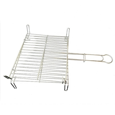 25*30 Galvanizado Grill Retangular Grill Grilling Grill Rede de fio de barbear com alça