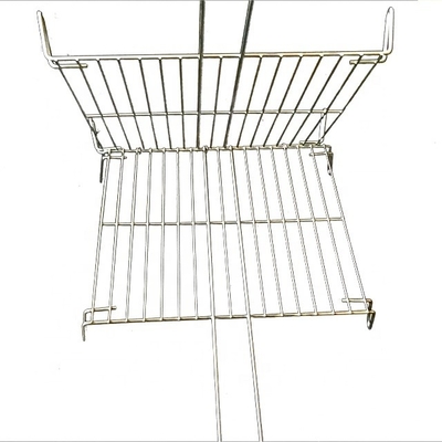 25*30 Galvanizado Grill Retangular Grill Grilling Grill Rede de fio de barbear com alça