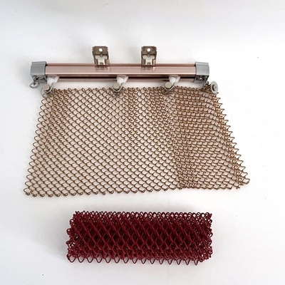 Tela de fio espiral Tela de rede de corrente moderna Tela de rede de ligação de cadeia para design contemporâneo Abertura 6mm