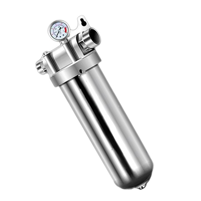 Sistema de pré-filtragem de aço inoxidável para uso doméstico não elétrico Mofo privado e interface BSPT de 3/4 "para filtragem ideal