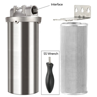 Prefiltro de aço inoxidável polido de 10" para o sistema de purificação de aço de fluxo