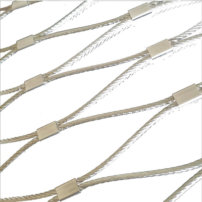 20 mm a 200 mm Tamanho de malha Arquitetônica Decorativa de aço inoxidável malha de fio de corda com técnica de tecido
