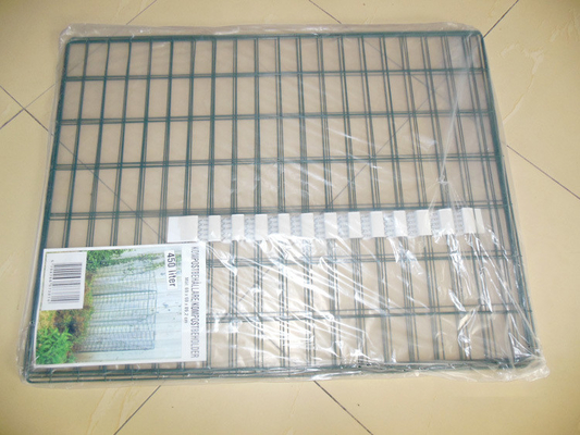 Reservatório de compostagem de malha de arame com proteção UV com superfície revestida com vinil em pó e exterior em todos os climas RAL6005 Verde
