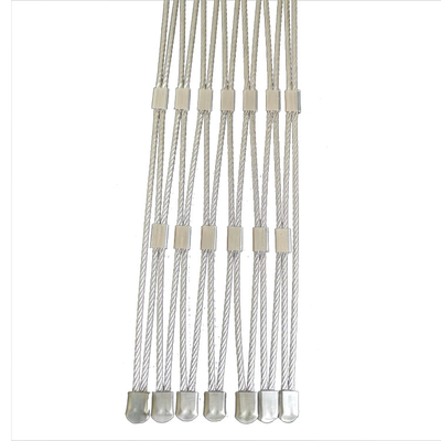 20 mm a 200 mm Tamanho de malha Arquitetônica Decorativa de aço inoxidável malha de fio de corda com técnica de tecido