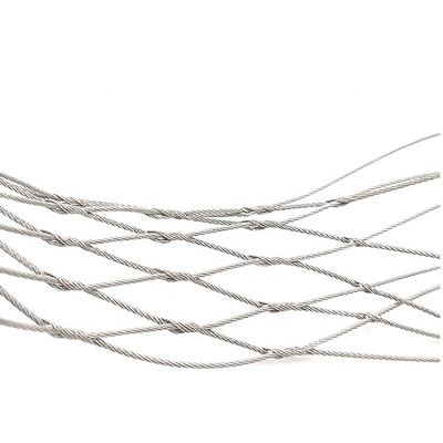 Rede de segurança de corda de fio de aço inoxidável 304 Ideal para plantas de escalada Rede tamanho 20mm a 200mm Ferrule durável estilo tecido