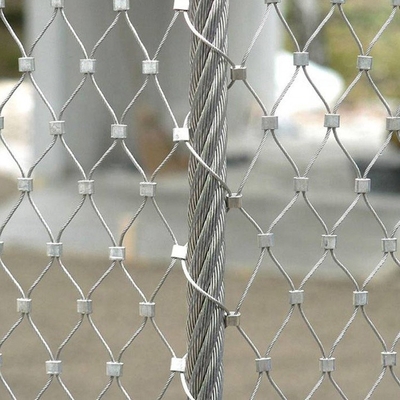 Balustrades Proteção de malha Ferrule Estilo Flexível de aço inoxidável Fios de corda Animal Enclosure Malha