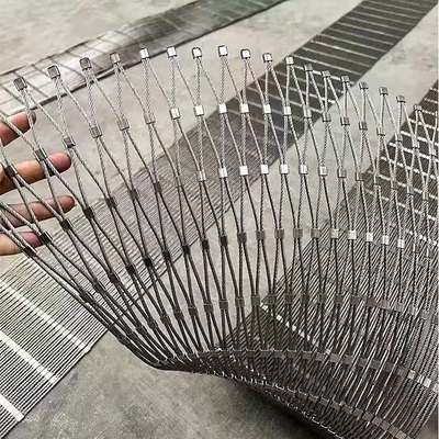 Balustrades Proteção de malha Ferrule Estilo Flexível de aço inoxidável Fios de corda Animal Enclosure Malha
