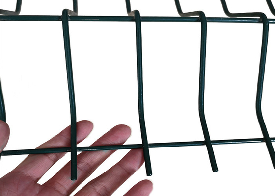 Cercas de post Caps PVC revestido 3D curva de malha de arame elétrico Soldado Cercas para o pátio direto Verde Metal Ferro de ferro jardim cercas de segurança