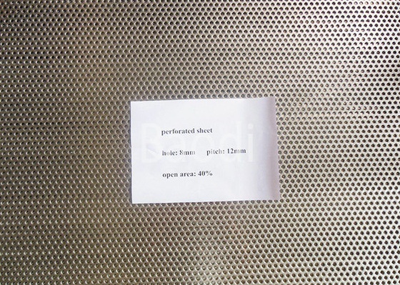 Teste padrão redondo 1X2M de aço inoxidável de alumínio Perforated Metal Mesh