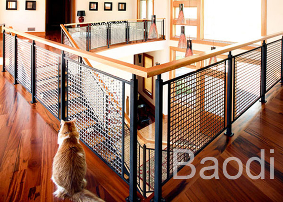 Arquitetura decorativa de alumínio fio frisado Mesh Odm Square Woven