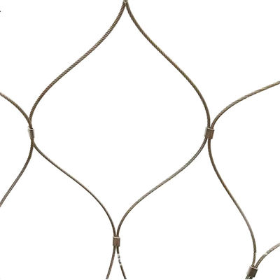 20 mm a 200 mm Tamanho de malha Arquitetônica Decorativa de aço inoxidável malha de fio de corda com técnica de tecido